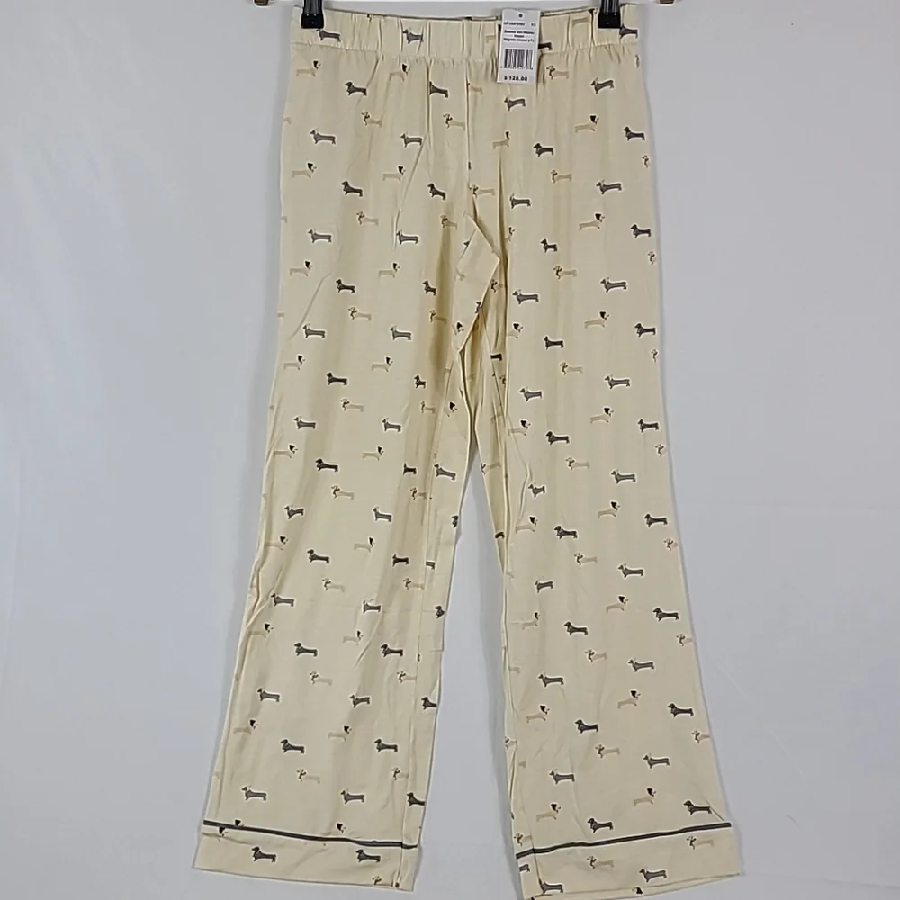 NWOT Magnetic Me Women Modal Beenie Von Weinie Cream Top Bottom Pajamas Sz XS - Picture 7 of 11